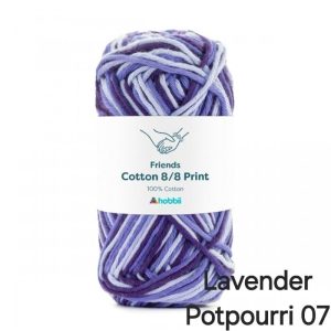 Fil Hobbii Friends Print  8/8/Lavender Potpourri 07