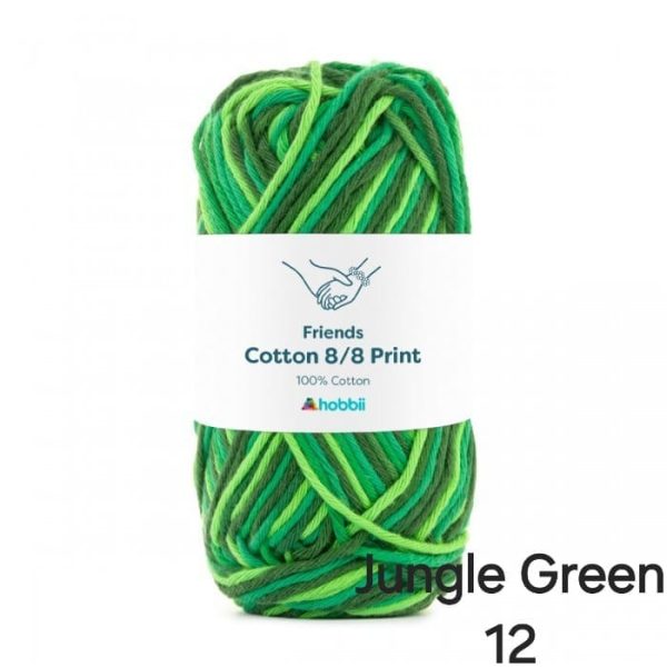 Fil Hobbii Friends Print  8/8/Jungle Green 12