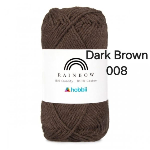 Fil Hobbii Rainbow  8/6/Dark Brown 008