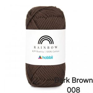 Fil Hobbii Rainbow 8/8/Dark Brown 008
