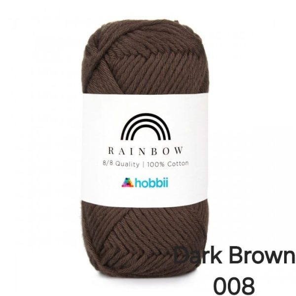 Fil Hobbii Rainbow 8/8/Dark Brown 008