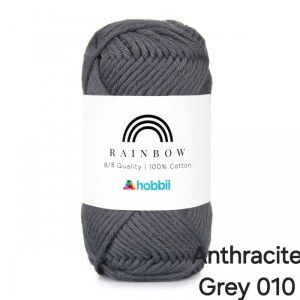 Fil Hobbii Rainbow 8/8/Anthracite Grey 010