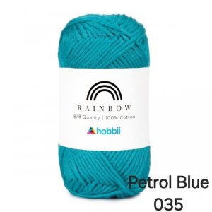 Fil Hobbii Rainbow 8/8/Petrol Blue 035