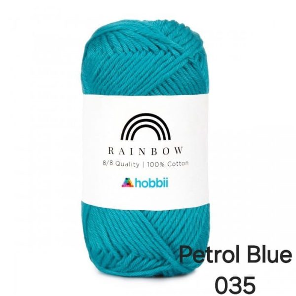 Fil Hobbii Rainbow 8/8/Petrol Blue 035