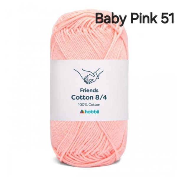 Fil Hobbii Friends 8/4/Baby Pink 50