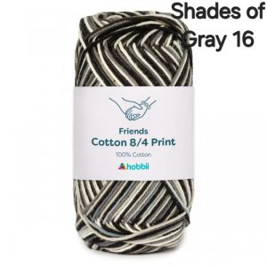 Fil Hobbii Friends Print  8/4/Shades of Gray 16