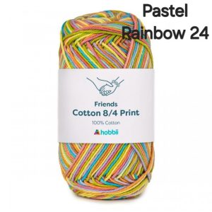 Fil Hobbii Friends Print  8/4/Pastel Rainbow 24