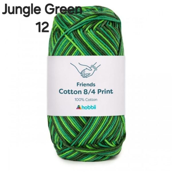 Fil Hobbii Friends Print  8/4/Jungle Green 12