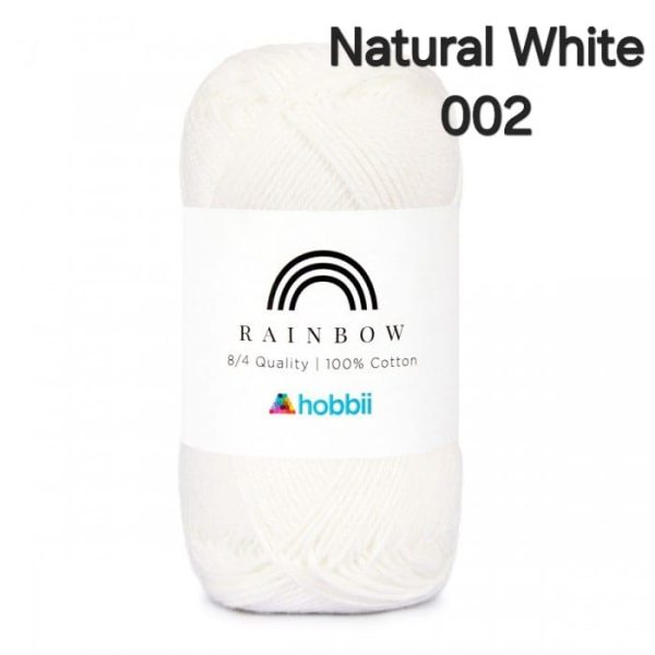 Fil Hobbii Rainbow  8/4/Natural White 002