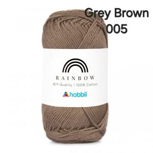 Fil Hobbii Rainbow  8/4/Grey Brown 005