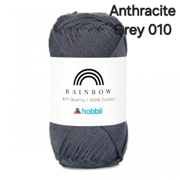 Fil Hobbii Rainbow  8/4/Anthracite Grey 010