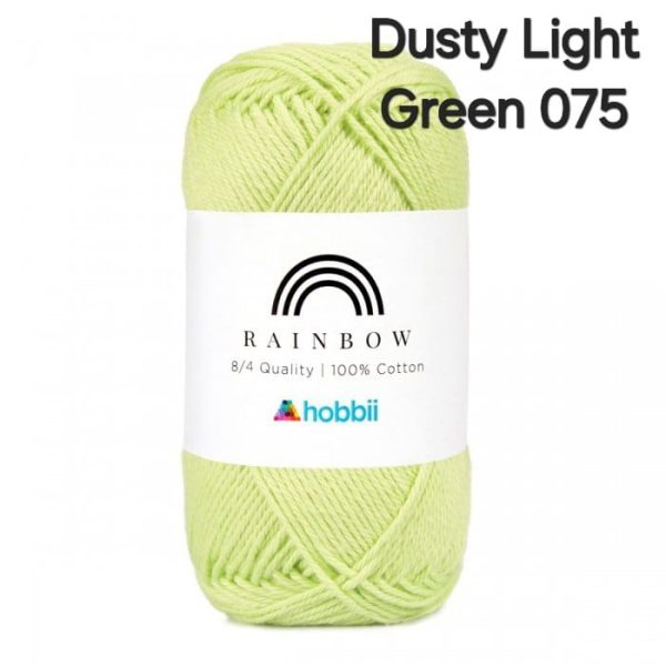 Fil Hobbii Rainbow  8/4/Dusty Light Green 075