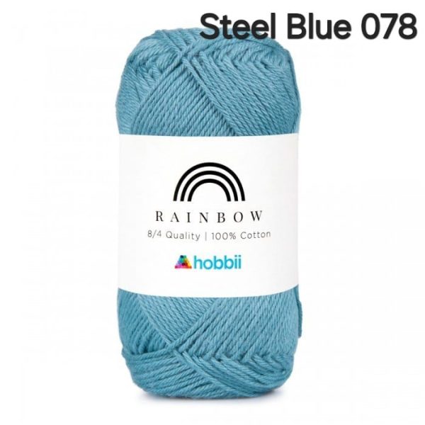 Fil Hobbii Rainbow  8/4/Steel Blue 078