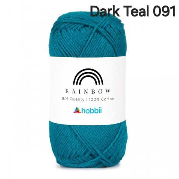 Fil Hobbii Rainbow  8/4/Dark Teal 091