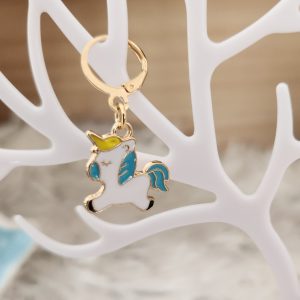 Marqueur de Maille/Licorne blanc et bleu