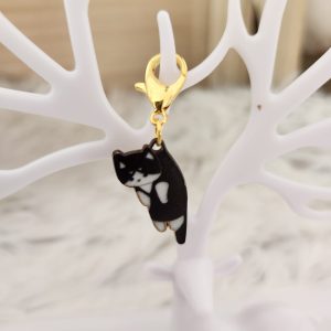 Marqueur de Maille/Chat noir et blanc