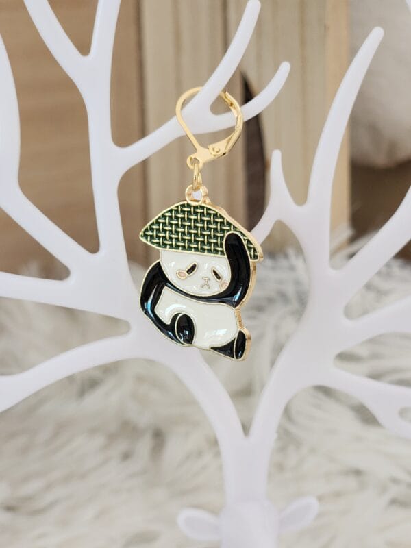 Marqueur de Maille/Panda chapeau chinois